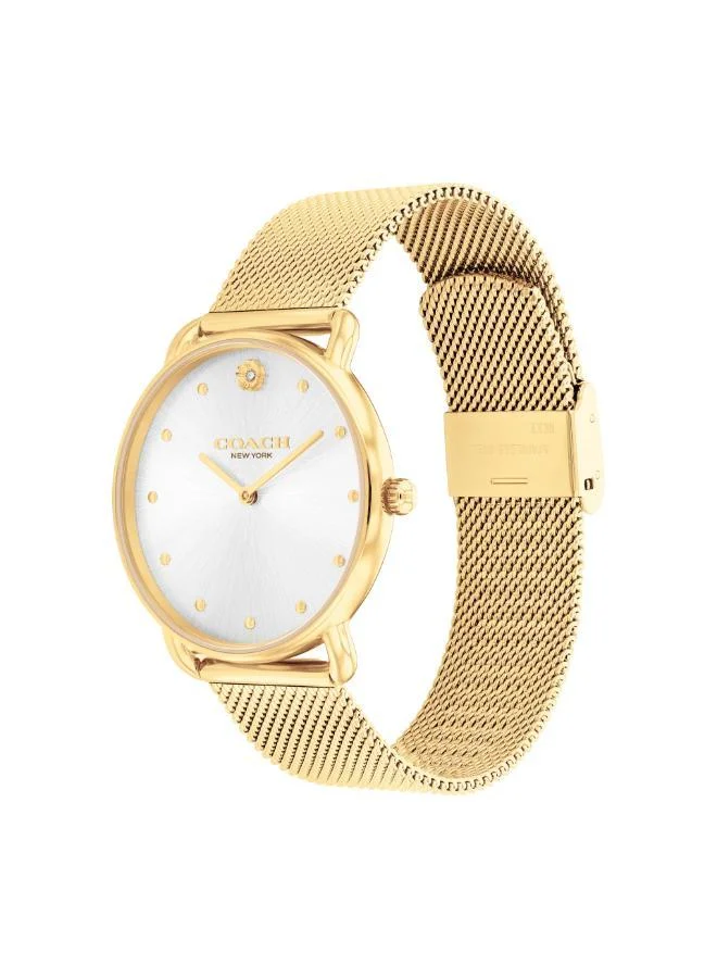 COACH 2-Hand Elliot Collection Quartz Movement Watch For Women With Gold-Tone Stainless Steel Bracelet - 14504208